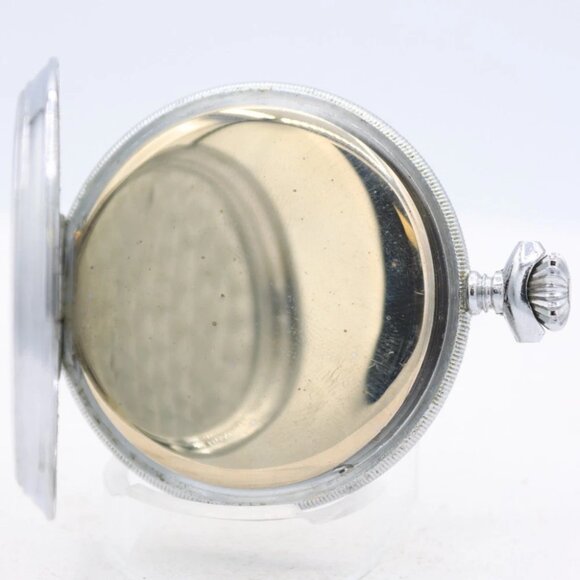 Vintage Arly Milking Scene 15 Jewel Mechanical Pocket Watch UT 6445 Swiss main image 4